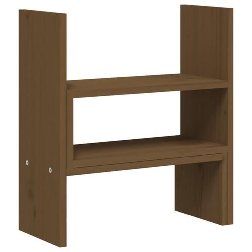 Skærmholder (39-72)x17x43 cm massivt fyrretræ gyldenbrun