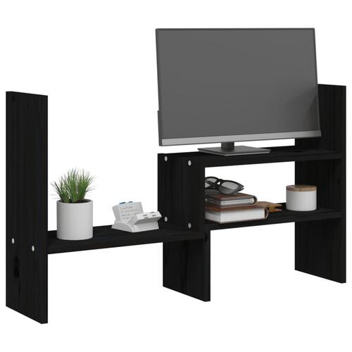 Skærmholder (39-72)x17x43 cm massivt fyrretræ sort