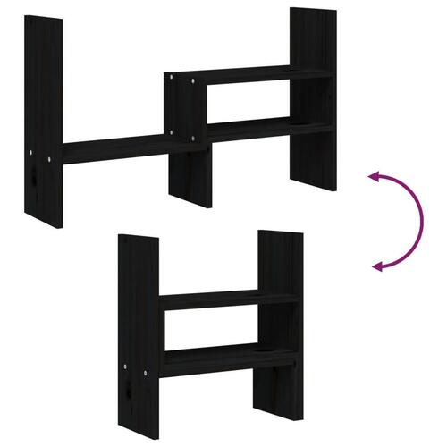Skærmholder (39-72)x17x43 cm massivt fyrretræ sort
