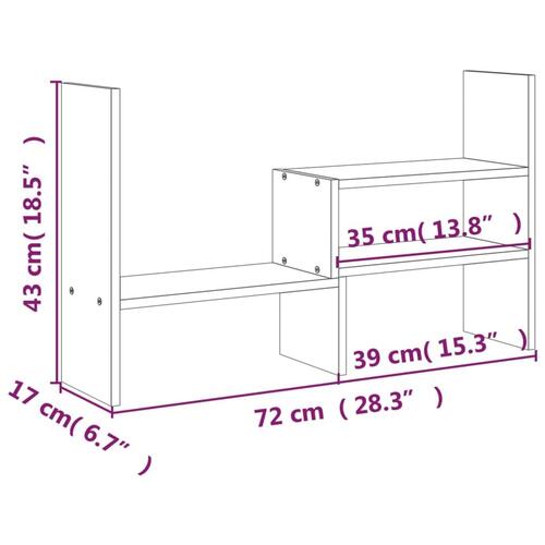 Skærmholder (39-72)x17x43 cm massivt fyrretræ sort