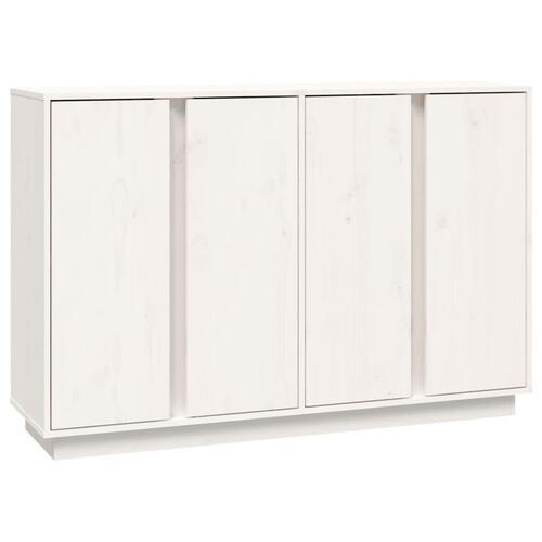 Skænk 120x35x80 cm massivt fyrretræ hvid