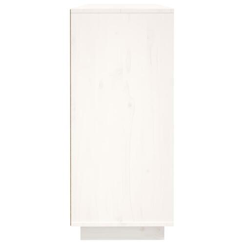 Skænk 120x35x80 cm massivt fyrretræ hvid