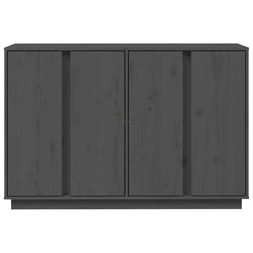 Skænk 120x35x80 cm massivt fyrretræ grå