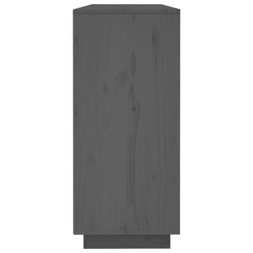 Skænk 120x35x80 cm massivt fyrretræ grå