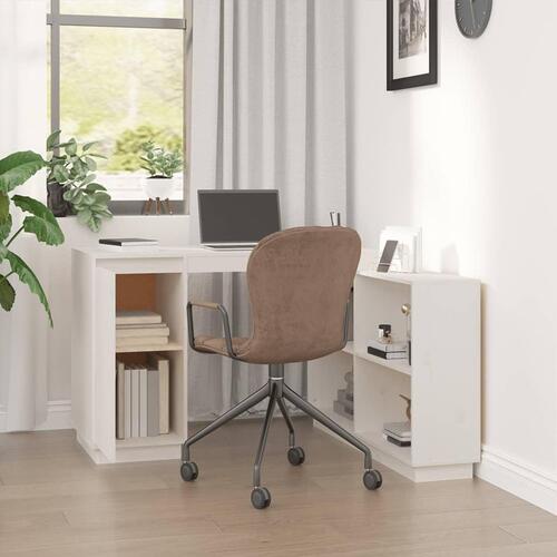 Skrivebord 110x50x75 cm massivt fyrretræ hvid