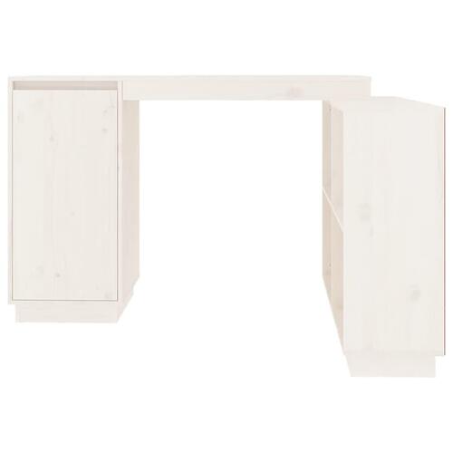Skrivebord 110x50x75 cm massivt fyrretræ hvid