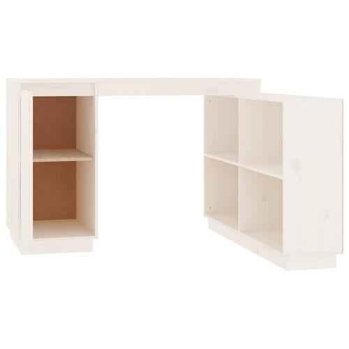 Skrivebord 110x50x75 cm massivt fyrretræ hvid
