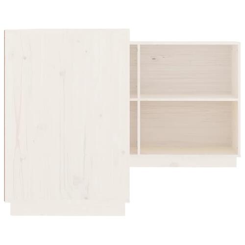 Skrivebord 110x50x75 cm massivt fyrretræ hvid