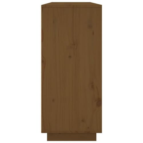 Skænk 120x35x80 cm massivt fyrretræ gyldenbrun
