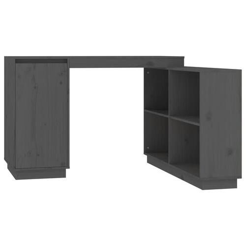 Skrivebord 110x50x75 cm massivt fyrretræ grå