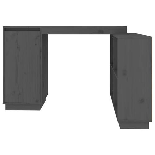 Skrivebord 110x50x75 cm massivt fyrretræ grå