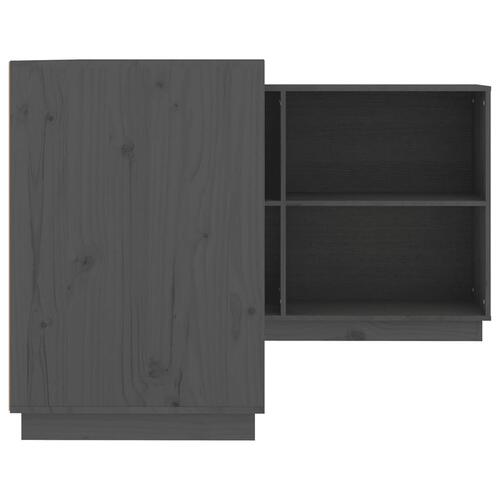 Skrivebord 110x50x75 cm massivt fyrretræ grå