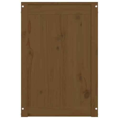 Vasketøjskurv 88,5x44x66 cm massivt fyrretræ gyldenbrun