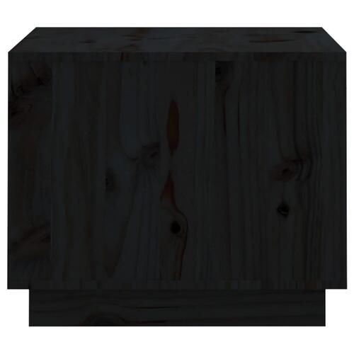Sofabord 120x50x40,5 cm massivt fyrretræ sort