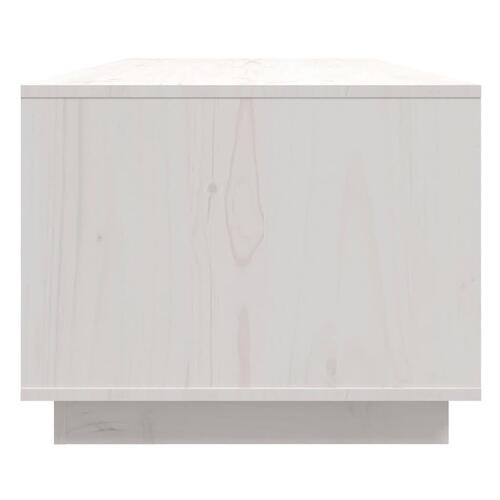 Sofabord 110x50x40 cm massivt fyrretræ hvid