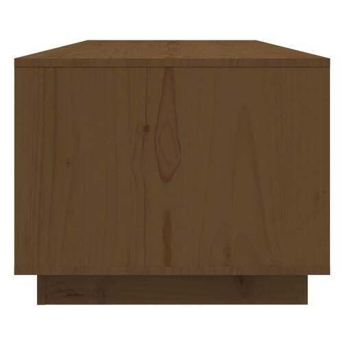Sofabord 110x50x40 cm massivt fyrretræ gyldenbrun