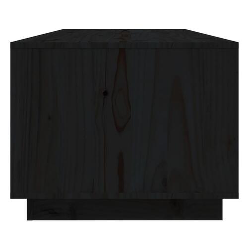 Sofabord 110x50x40 cm massivt fyrretræ sort