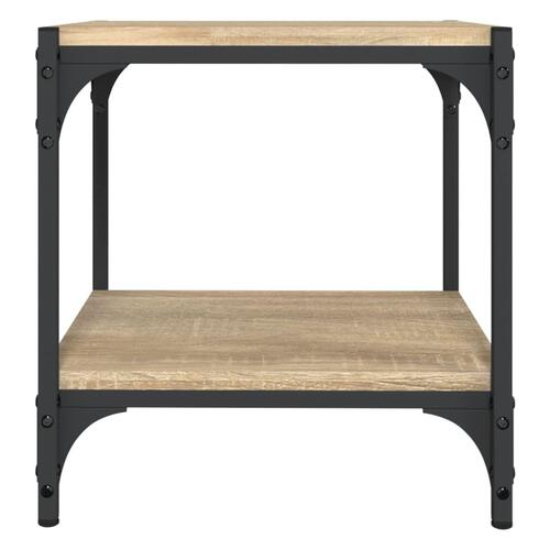 Tv-bord 40x33x41 cm konstrueret træ og stål sonoma-eg