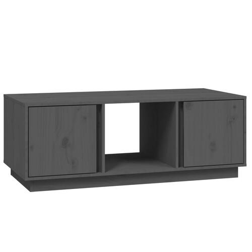 Sofabord 110x50x40 cm massivt fyrretræ grå
