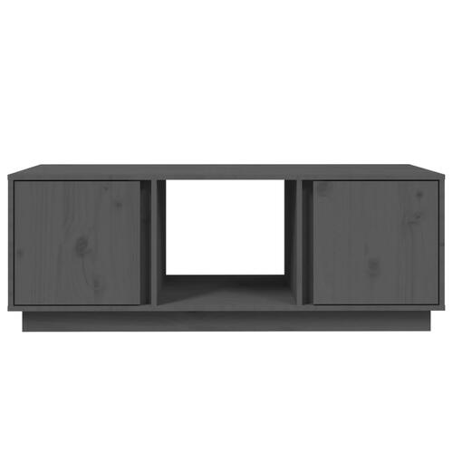 Sofabord 110x50x40 cm massivt fyrretræ grå