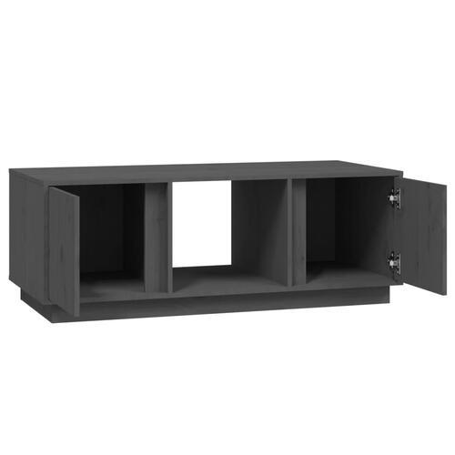 Sofabord 110x50x40 cm massivt fyrretræ grå