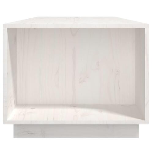 Sofabord 110x50x40 cm massivt fyrretræ hvid