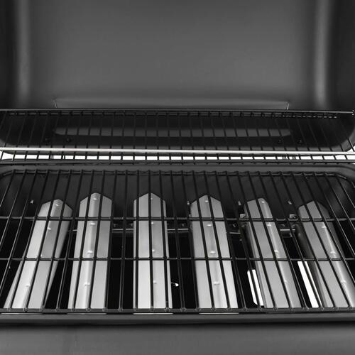 Gasgrill 6 brændere sort