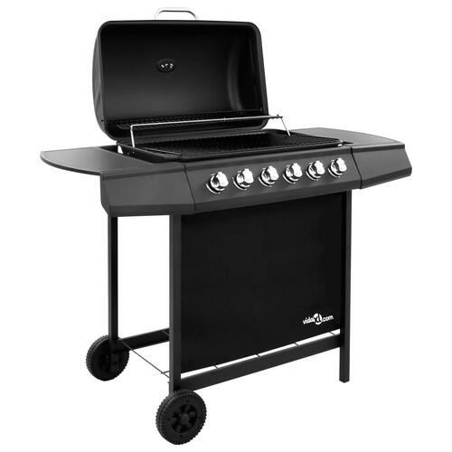 Gasgrill 6 brændere sort