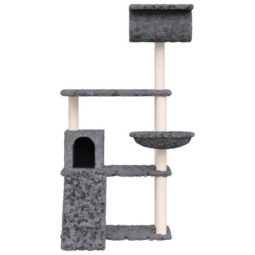 Kradsetræ med sisalstolper 131 cm mørkegrå