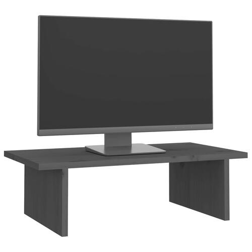 Skærmholder 50x27x15 cm massivt fyrretræ grå