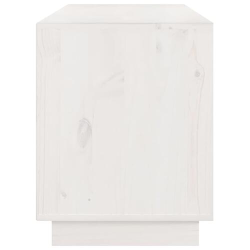 Tv-bord 176x37x47,5 cm massivt fyrretræ hvid