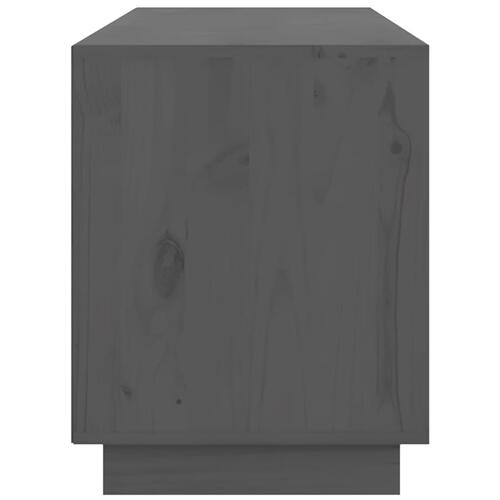 Tv-bord 176x37x47,5 cm massivt fyrretræ grå
