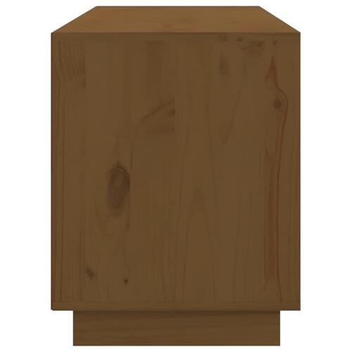 Tv-bord 176x37x47,5 cm massivt fyrretræ gyldenbrun