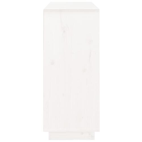 Skænk 104,5x34x80 cm massivt fyrretræ hvid