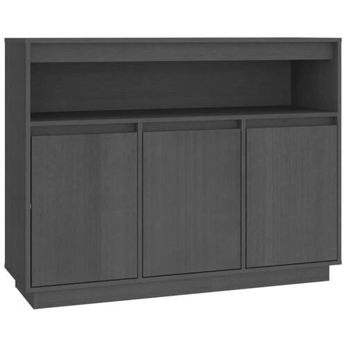 Skænk 104,5x34x80 cm massivt fyrretræ grå