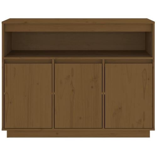 Skænk 104,5x34x80 cm massivt fyrretræ gyldenbrun