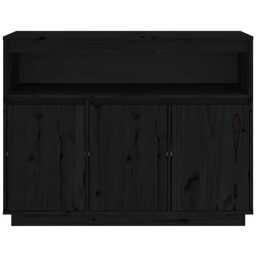 Skænk 104,5x34x80 cm massivt fyrretræ sort
