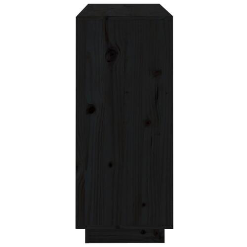 Skænk 104,5x34x80 cm massivt fyrretræ sort