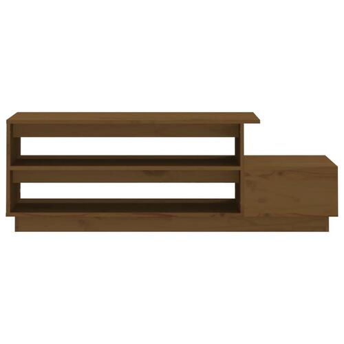 Sofabord 120x50x40,5 cm massivt fyrretræ gyldenbrun