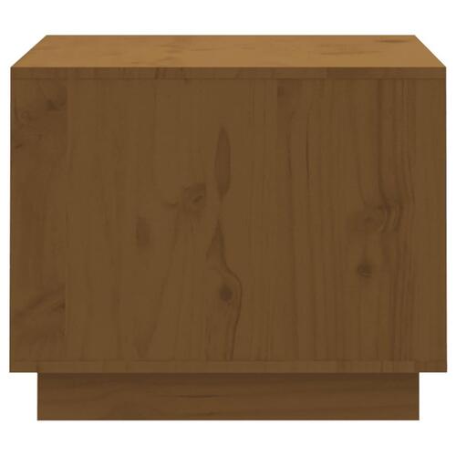 Sofabord 120x50x40,5 cm massivt fyrretræ gyldenbrun