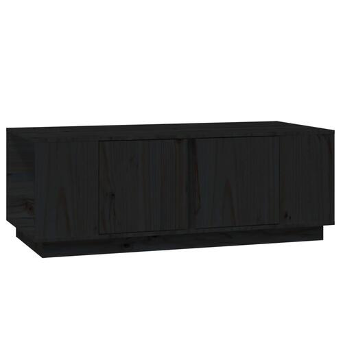 Sofabord 110x50x40 cm massivt fyrretræ sort