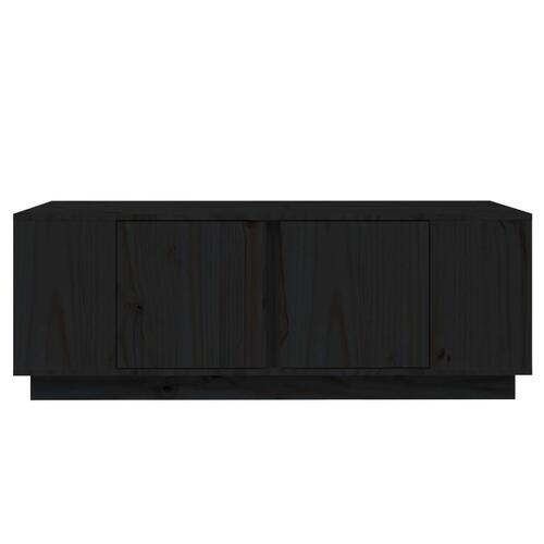 Sofabord 110x50x40 cm massivt fyrretræ sort
