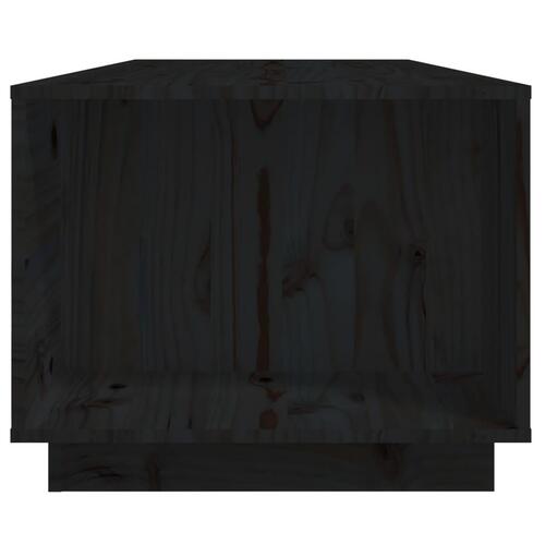 Sofabord 110x50x40 cm massivt fyrretræ sort