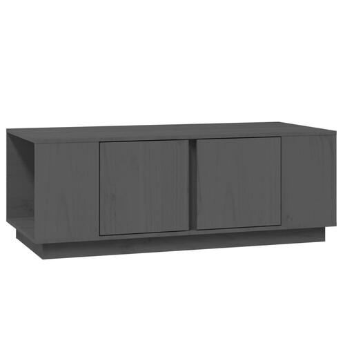 Sofabord 110x50x40 cm massivt fyrretræ grå