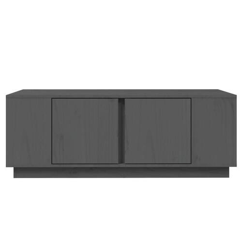 Sofabord 110x50x40 cm massivt fyrretræ grå