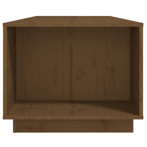 Sofabord 110x50x40 cm massivt fyrretræ gyldenbrun