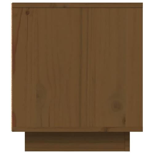 Tv-bord 80x35x40,5 cm massivt fyrretræ gyldenbrun