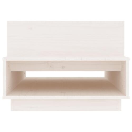 Sofabord 80x55x40,5 cm massivt fyrretræ hvid