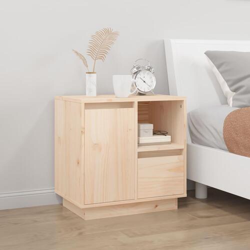 Sengeborde 2 stk. 50x34x50 cm massivt fyrretræ