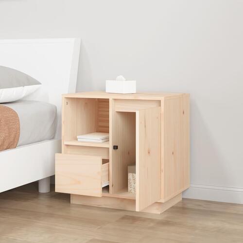 Sengeborde 2 stk. 50x34x50 cm massivt fyrretræ